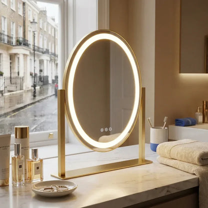 AuraVogue LED Vanity Mirror with Smart Touch Lighting