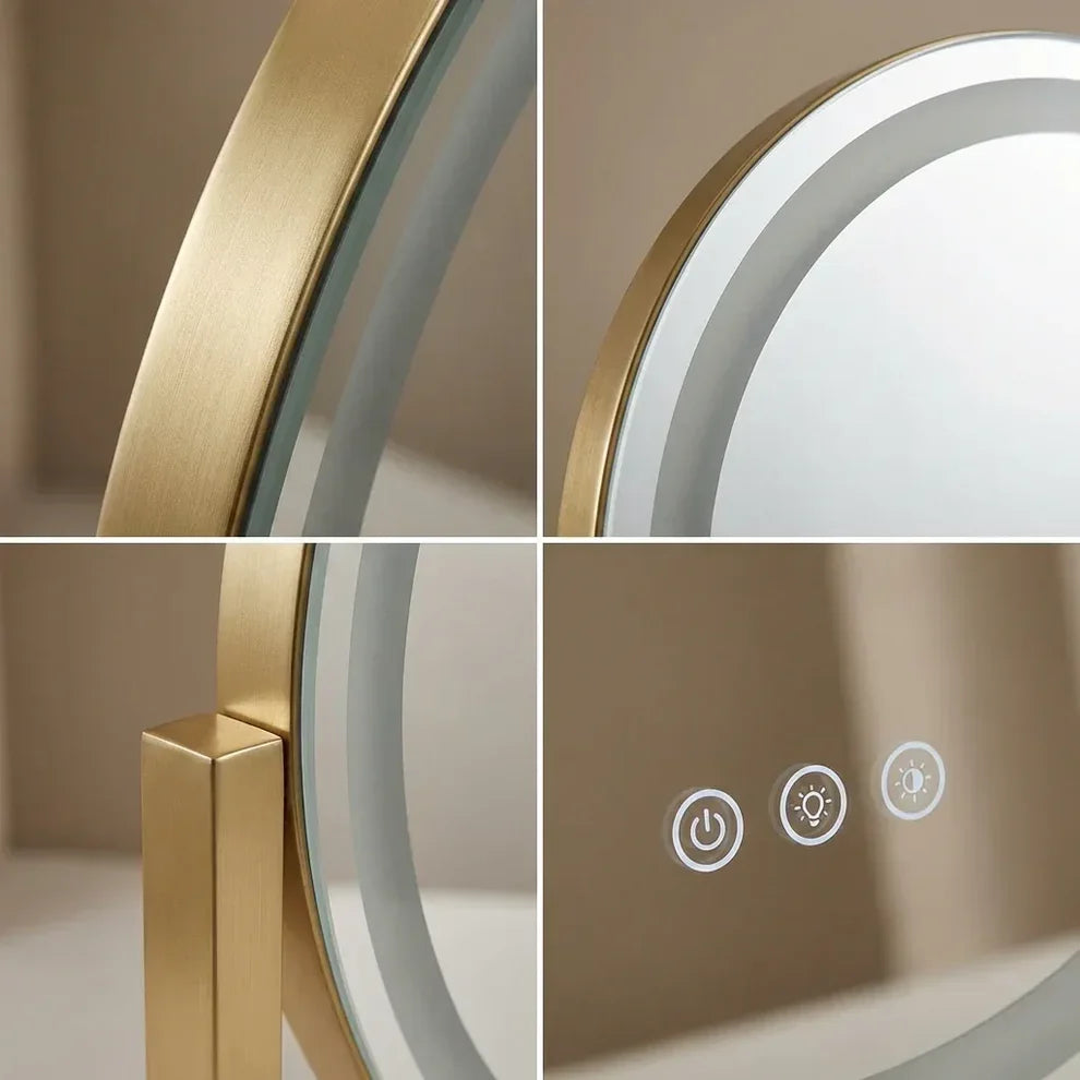 AuraVogue LED Vanity Mirror with Smart Touch Lighting