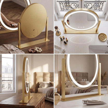 AuraVogue LED Vanity Mirror with Smart Touch Lighting