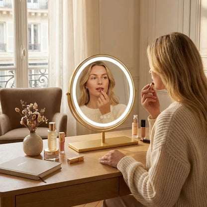GlowSpire LED Vanity Mirror with Adjustable Lighting