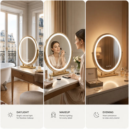 GlintArc Arched LED Vanity Mirror with Smart Lighting