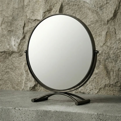 Modenis Art Deco Vanity Mirror with Solid Oak Base