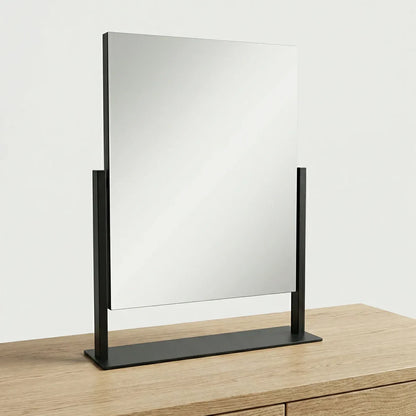 Élovere Art Deco Vanity Mirror with Solid Oak Base