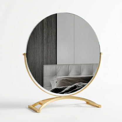 Modenis Art Deco Vanity Mirror with Solid Oak Base