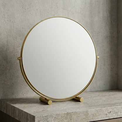 Valcera Art Deco Vanity Mirror with Oak Base