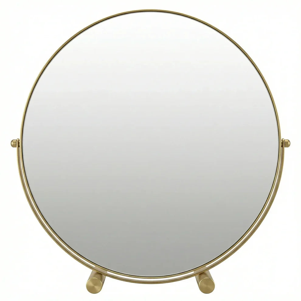 Valcera Art Deco Vanity Mirror with Oak Base