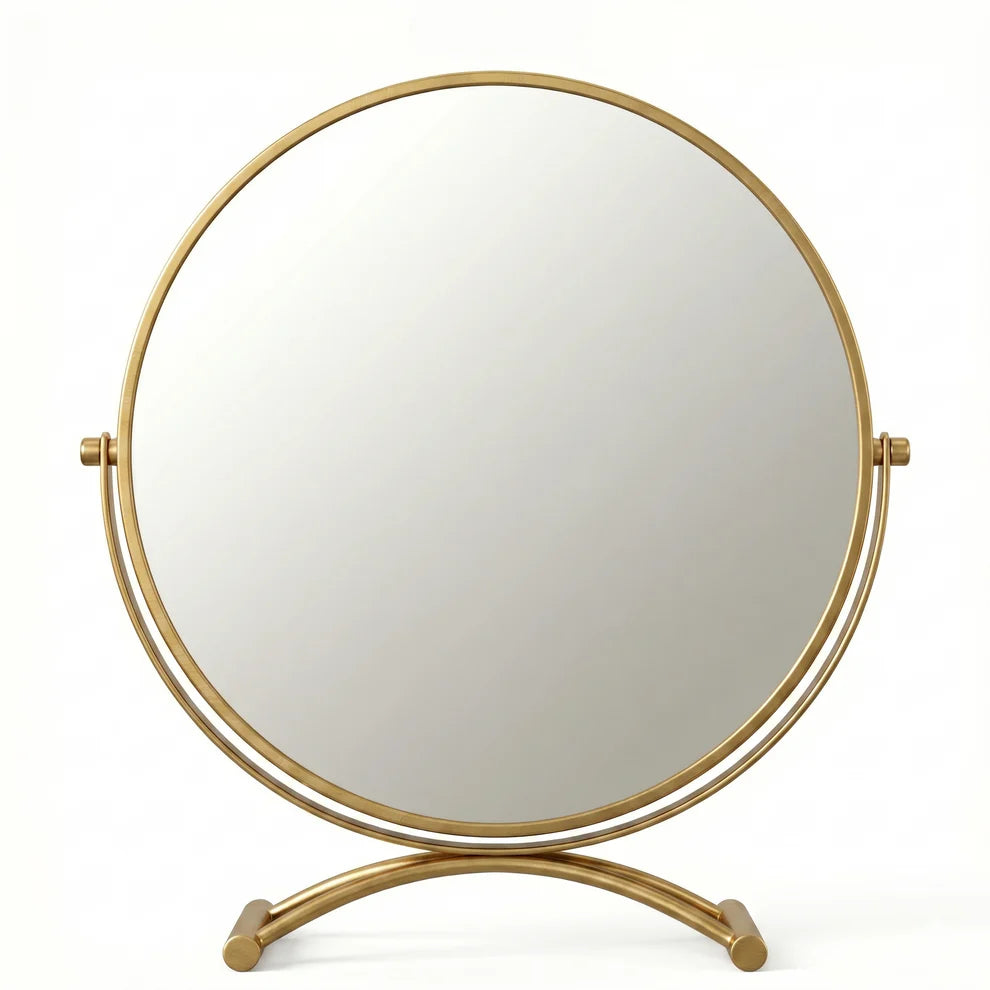 Modenis Art Deco Vanity Mirror with Solid Oak Base