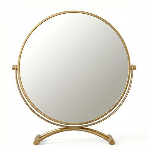Modenis Art Deco Vanity Mirror with Solid Oak Base