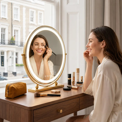GlintArc Arched LED Vanity Mirror with Smart Lighting