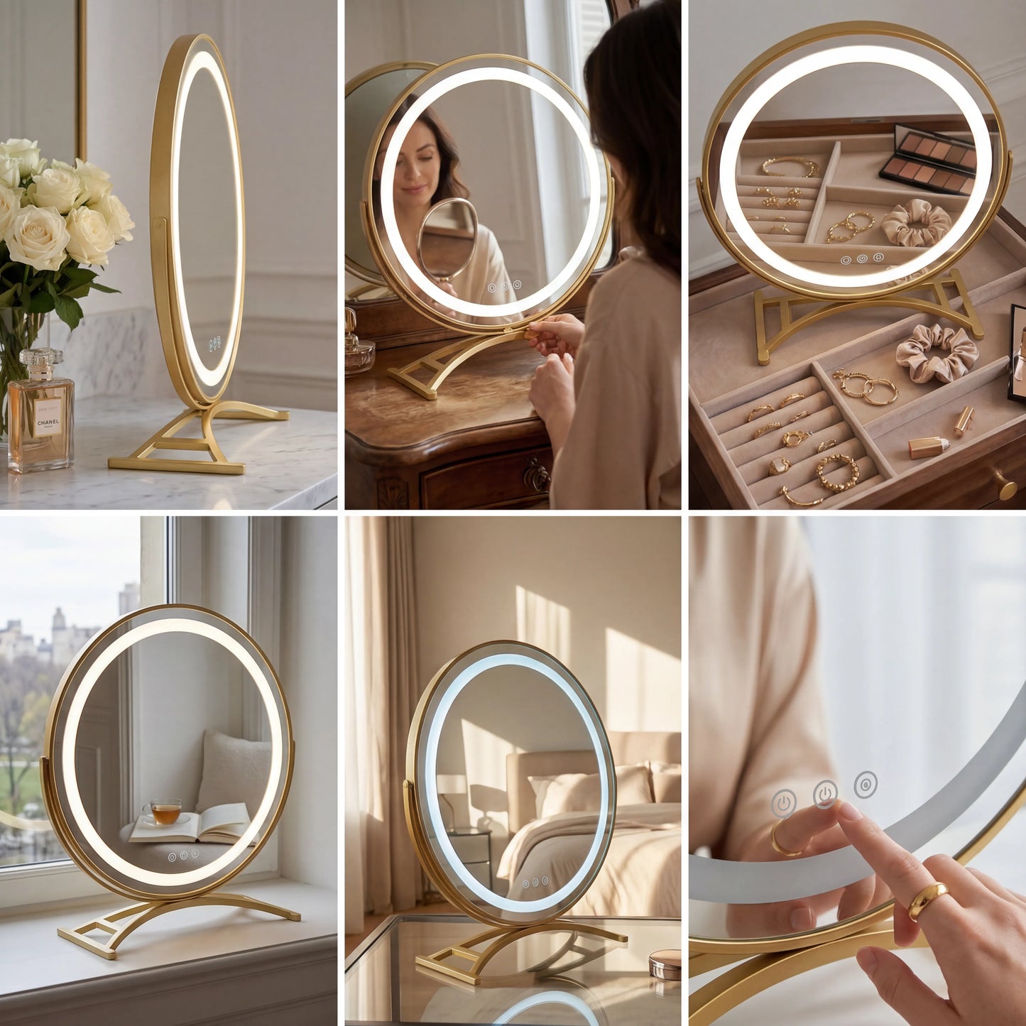 Modiview LED Vanity Mirror with Adjustable Lighting